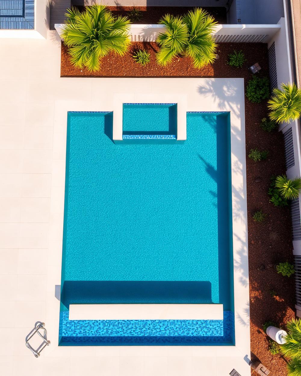 Modern rectangular pool, Tampa estate